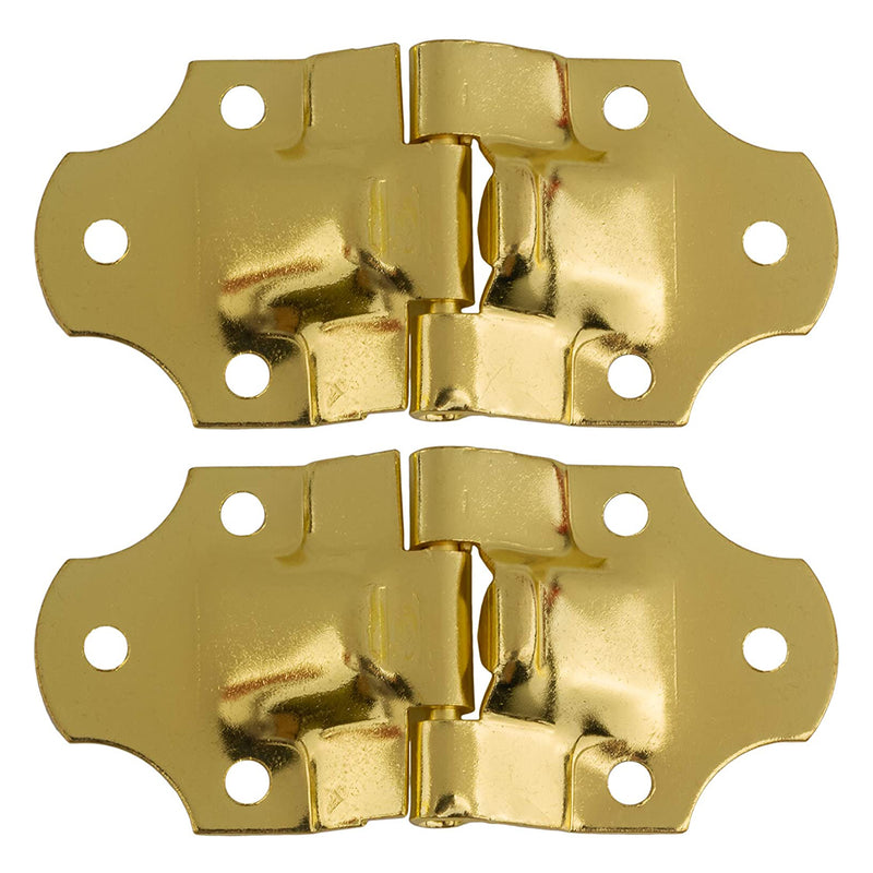 Brass Plated Trunk Stop Hinge | 1-1/2" Wide x 3-1/4" High