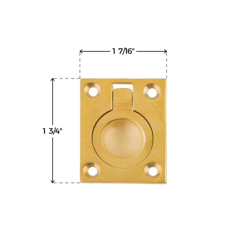 Flush Mount Cast Brass Ring Pull