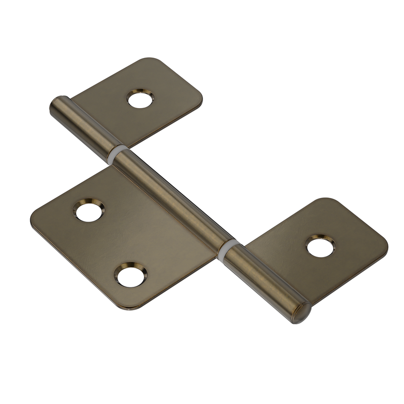 Antique Brass Flag Three Leaf Bi-Fold & Shutter Hinge | 3 1/2" x 1 Wide