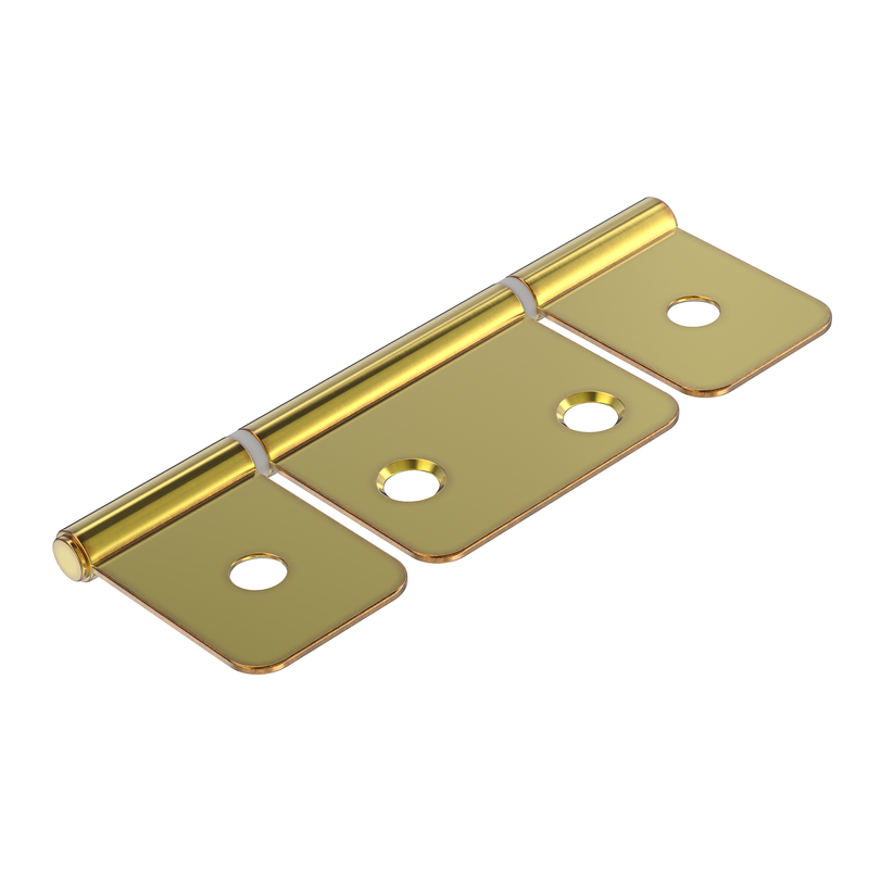Brass Plated Flag Three Leaf Bi-Fold & Shutter Hinge | 3 1/2" x 1 Wide