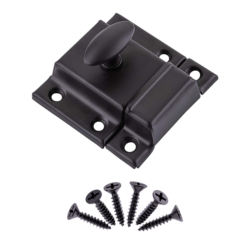 Classic Large Oval Turn Oil Rubbed Bronze Stamped Cabinet Latch