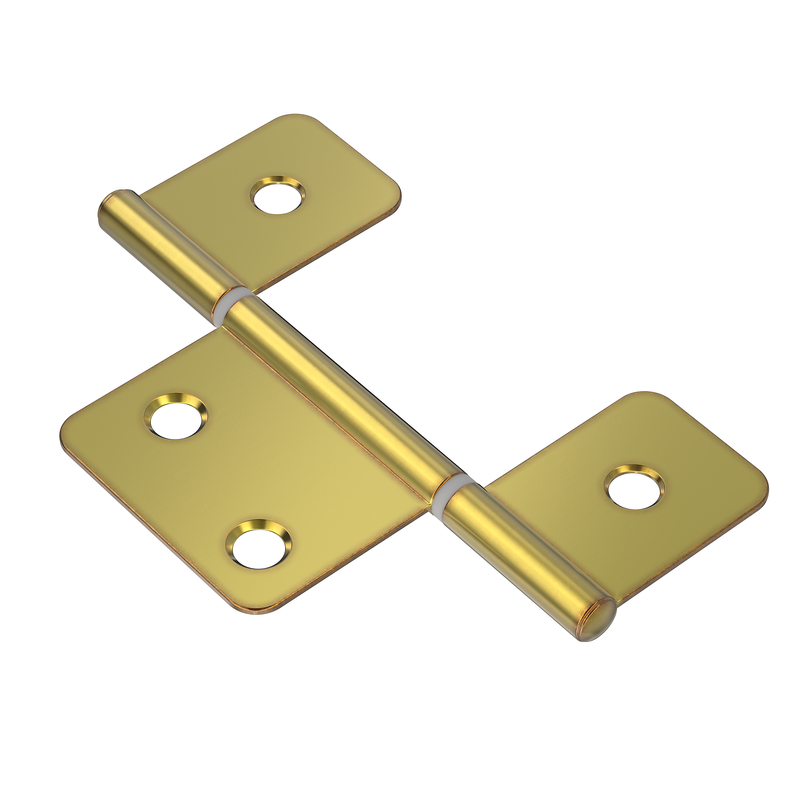Brass Plated Flag Three Leaf Bi-Fold & Shutter Hinge | 3 1/2" x 1 Wide
