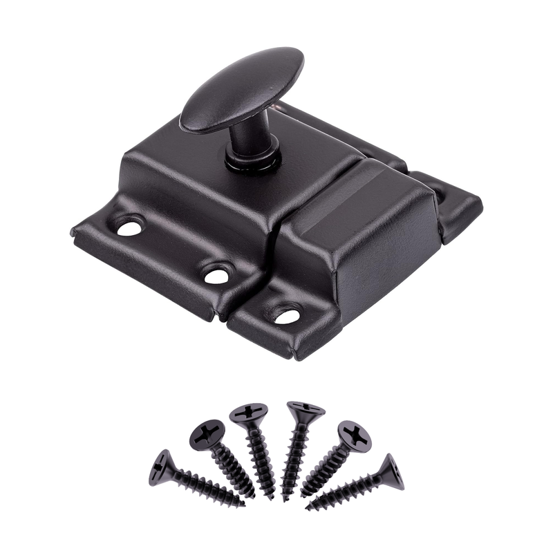 Classic Small Oval Turn Oil Rubbed Bronze Stamped Cabinet Latch