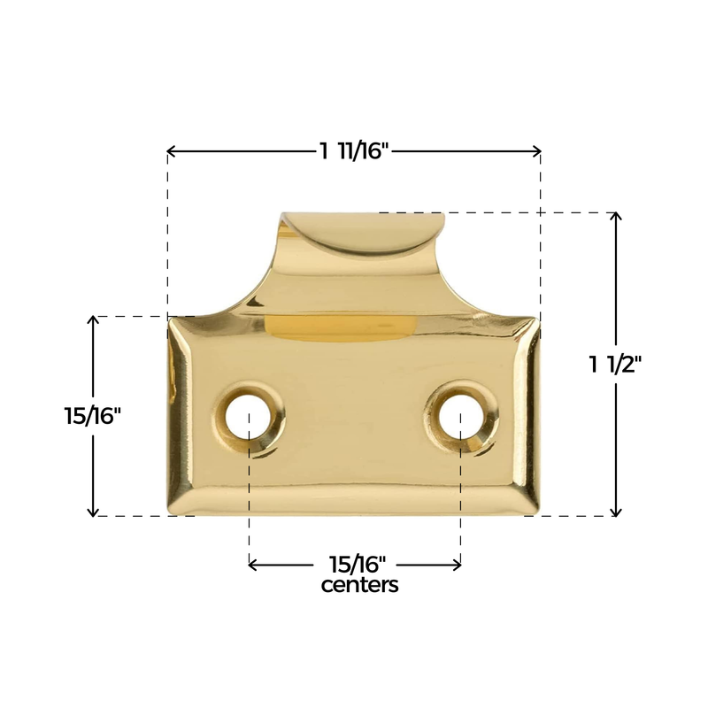 Lacquered Brass Tambour Door or Window Hook Sash Lift