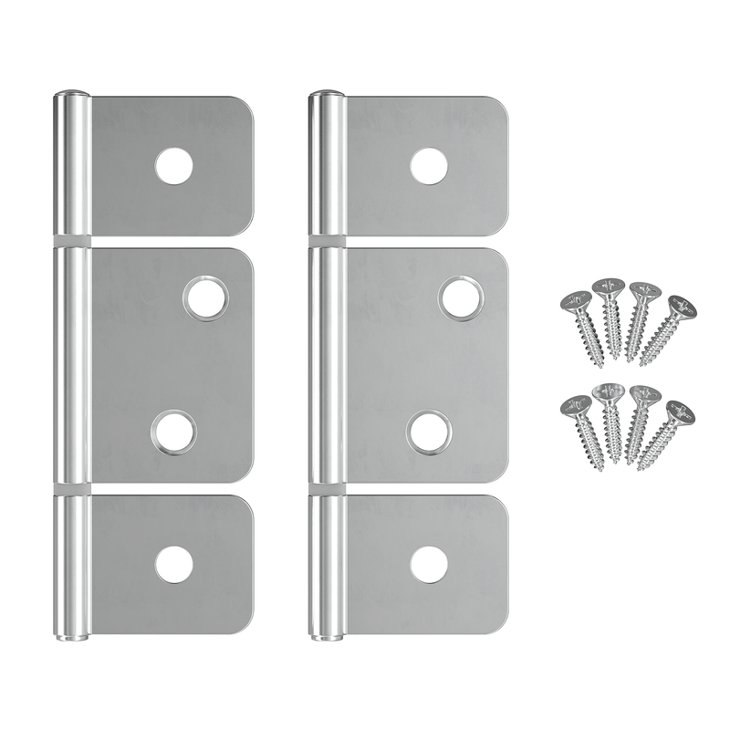 Chrome Plated Flag Three Leaf Bi-Fold & Shutter Hinge | 3 1/2" x 1 Wide