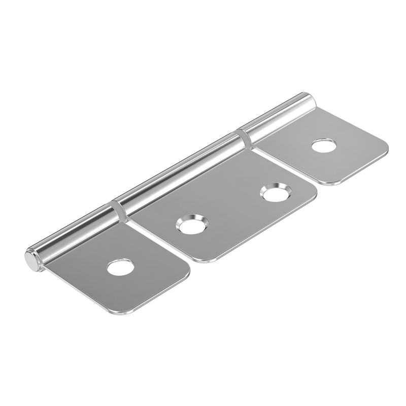 Chrome Plated Flag Three Leaf Bi-Fold & Shutter Hinge | 3 1/2" x 1 Wide