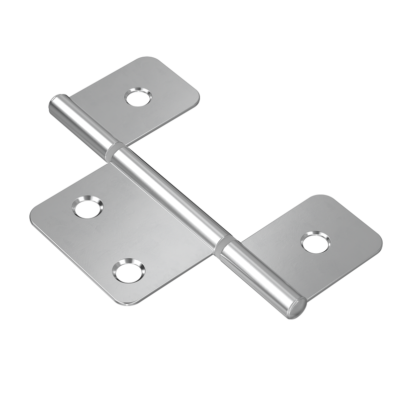 Chrome Plated Flag Three Leaf Bi-Fold & Shutter Hinge | 3 1/2" x 1 Wide