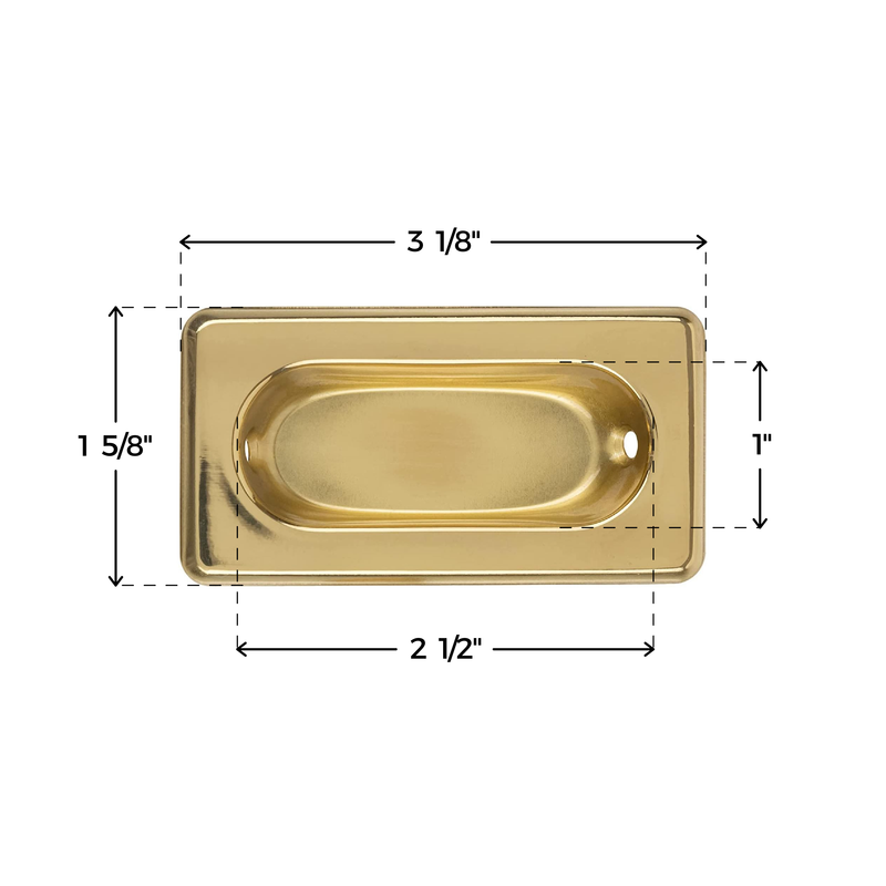 Lacquered Brass Window Recessed Sash Lift