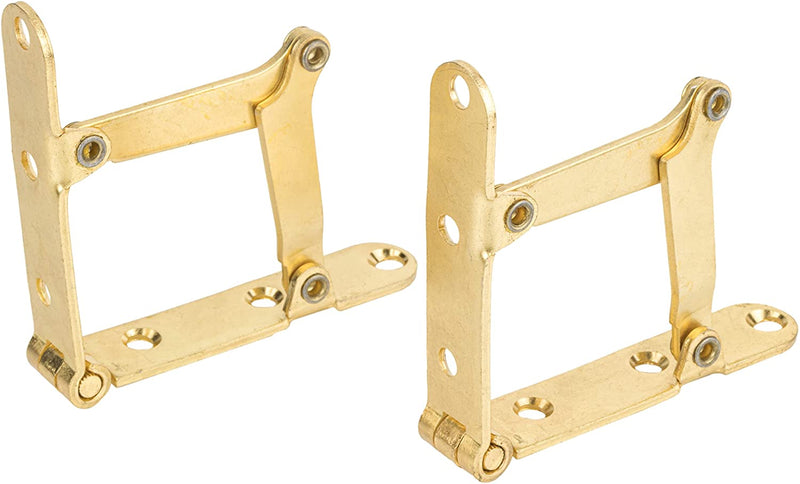 Brass Plated Drop Front Desk Support Hinges | 7" Long x 3/4" Wide