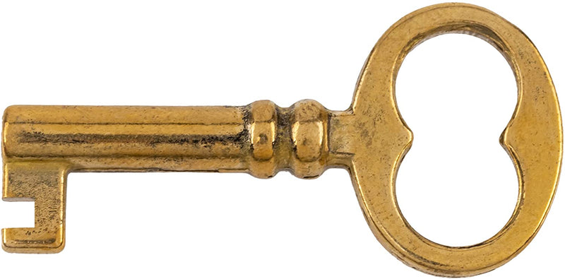 Small Solid Brass Skeleton Key