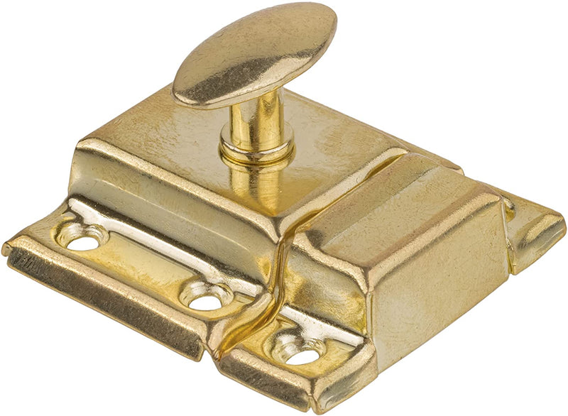 Small Brass Plated Oval Turn Cabinet Latch