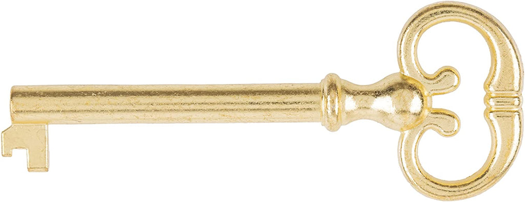 Restorers Antique Brass Skeleton Key - 1/8 Inch Pin Hole