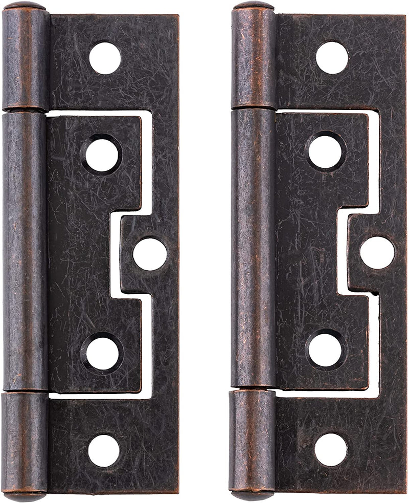 Antique Copper Finished Non-Mortise Hinge | 3" x 3/4" x 1-1/8"