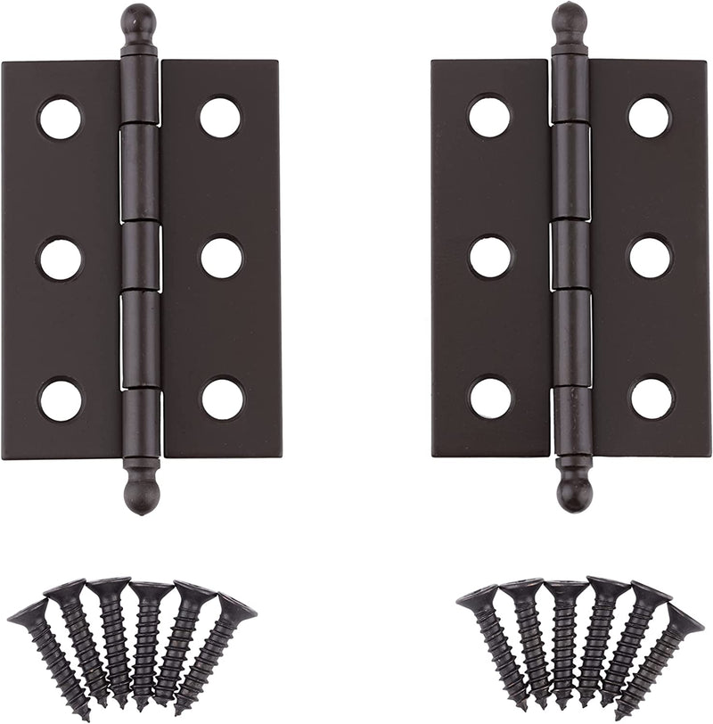 Oil Rubbed Bronze Plated Hinge | 2" High x 1 3/8" Wide