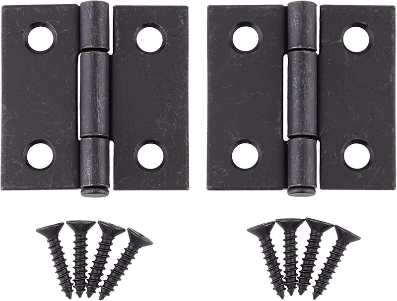 Oil Rubbed Bronze Finished Butt Hinge with Removable Pin | 1-1/2" High x 1-1/2" Wide