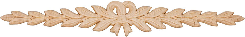 Bow Decorated Birch Wood Applique | 13-3/8" x 2"