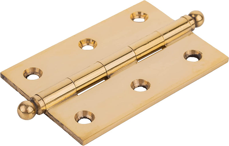 Solid Brass Butt Hinges with Ball Tips | 2 1/2" High x 1 3/4" Wide