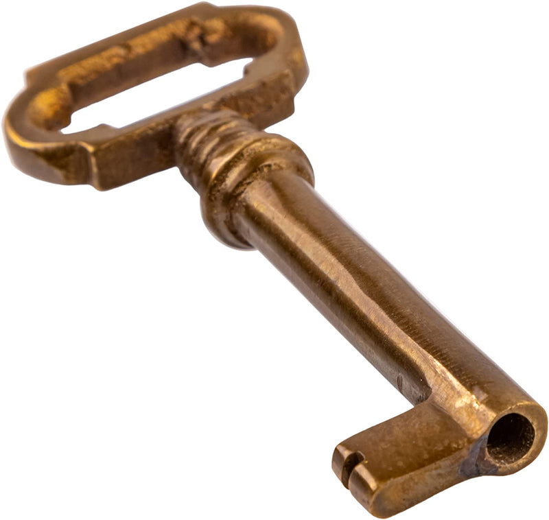 Reproduction Hand Aged Brass Skeleton Key