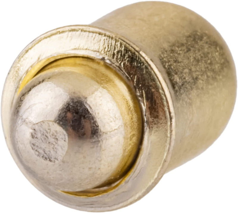 Brass Plated Steel Bullet Catch or Closet Door Ball Catch | NO Strike Plate | Pack of 10 | Diameter: 1/4"