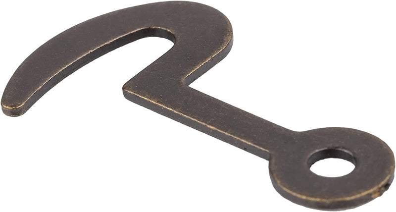 Small Antique Brass Finished Lid or Door Latch Hook | Pack of 4 | 1" Long x 5/8" Wide