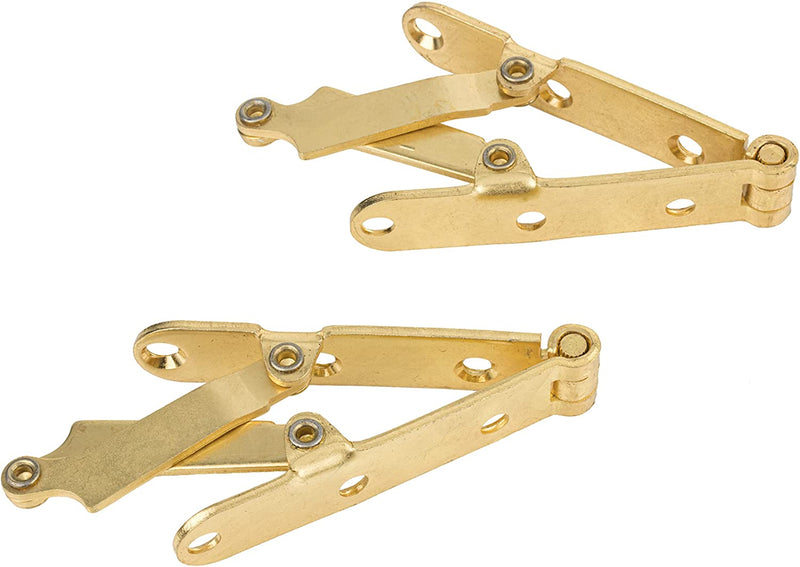Brass Plated Drop Front Desk Support Hinges | 7" Long x 3/4" Wide