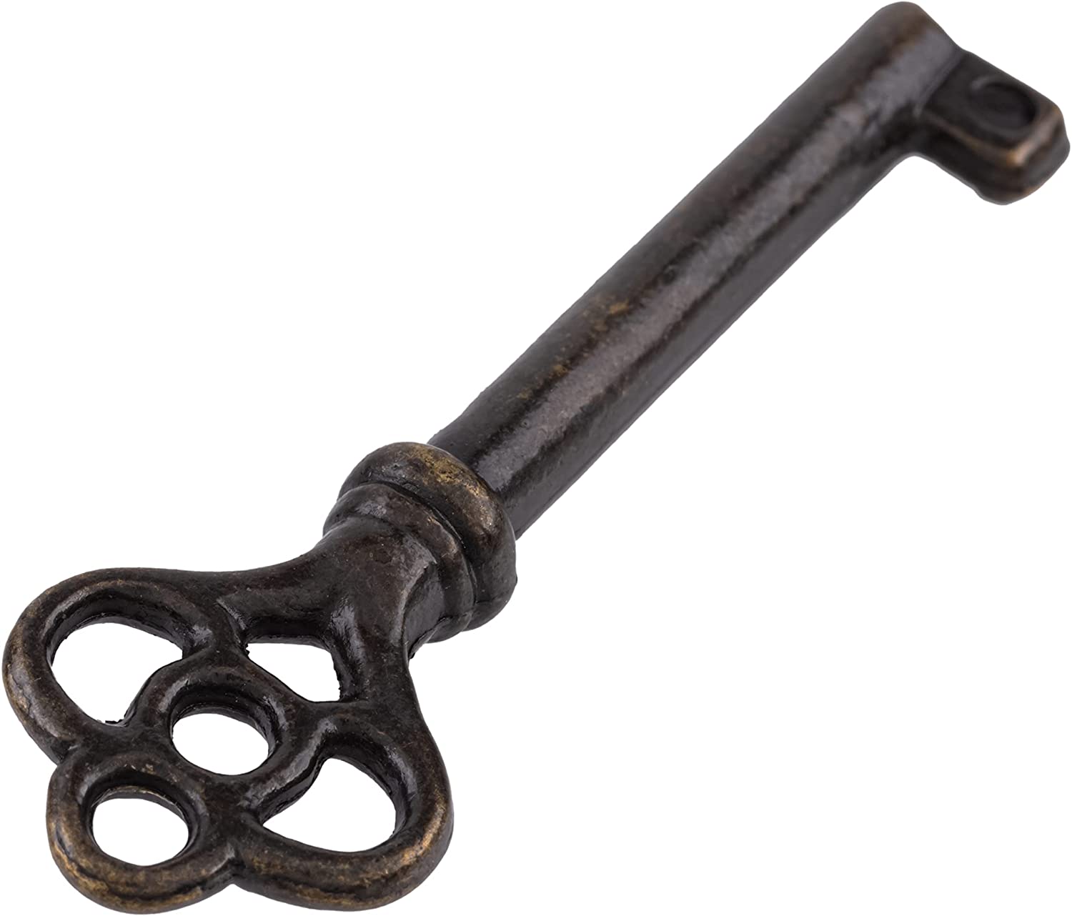 Restorers Antique Brass Skeleton Key - 1/8 inch Pin Hole | Antique Brass | Cabinet Locks 4401.K.O