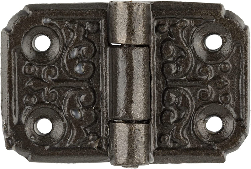 Cast Iron Ornamental Flush Hinge | 2" Wide x 1-1/4" High