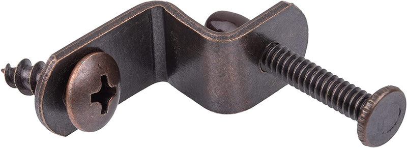 Antique Copper Adjustable Glass Retaining Clip Support | Pack of 4