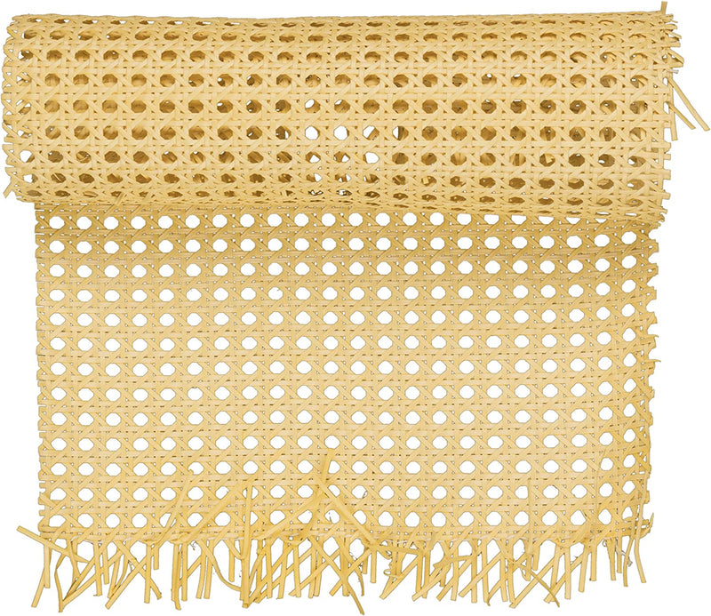 Pre-Woven Open Mesh 1/2" Yellow PVC Rattan Webbing or Plastic Cane Webbing | Wide 24" | Sold by The Running Foot