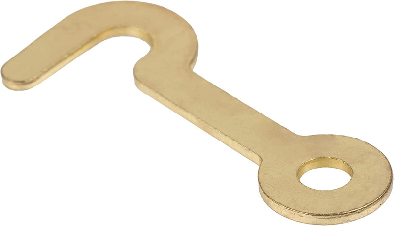 Brass Plated Lid or Door Latch Hook | Pack of 4 | 1-3/8" Long x 3/8" Wide
