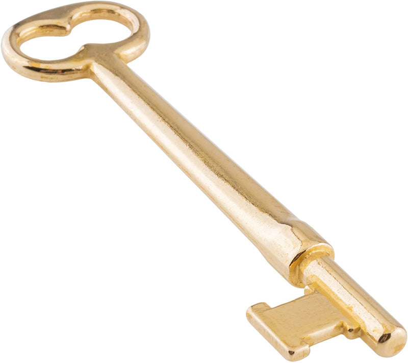 Solid Brass Skeleton Key w/ Double Notched Bit for Architectural Locks