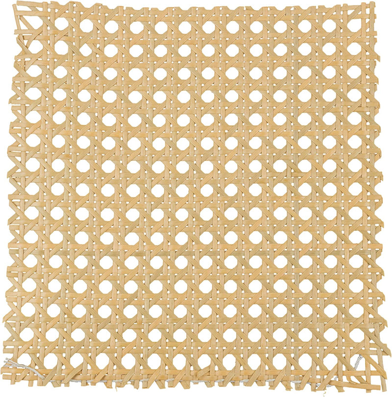 Pre-Woven Open Mesh 1/2" Natural PVC Rattan Webbing or Plastic Cane Webbing | Wide 18" | Sold by The Running Foot