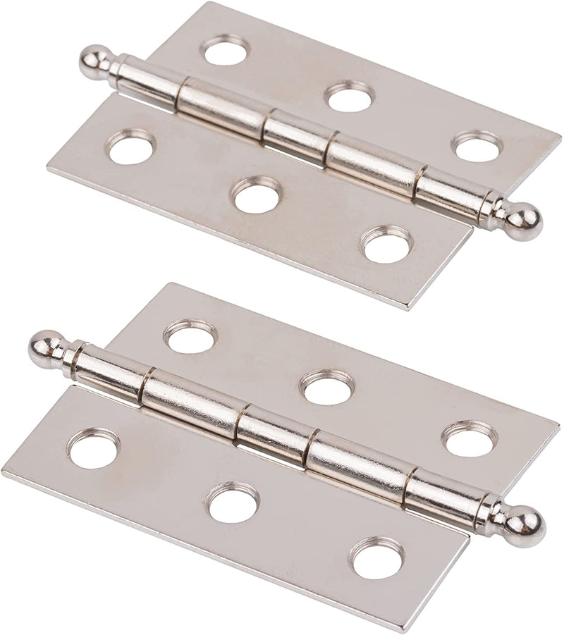 Nickel Plated Butt Hinge | 2" High x 1 3/8" Wide