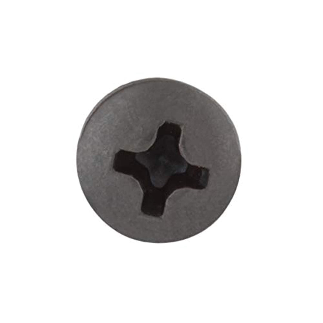 #5 X 1/2 Inch Flat Black Round Head Wood Screws - Pack Of 25 Self-Tapping Screws