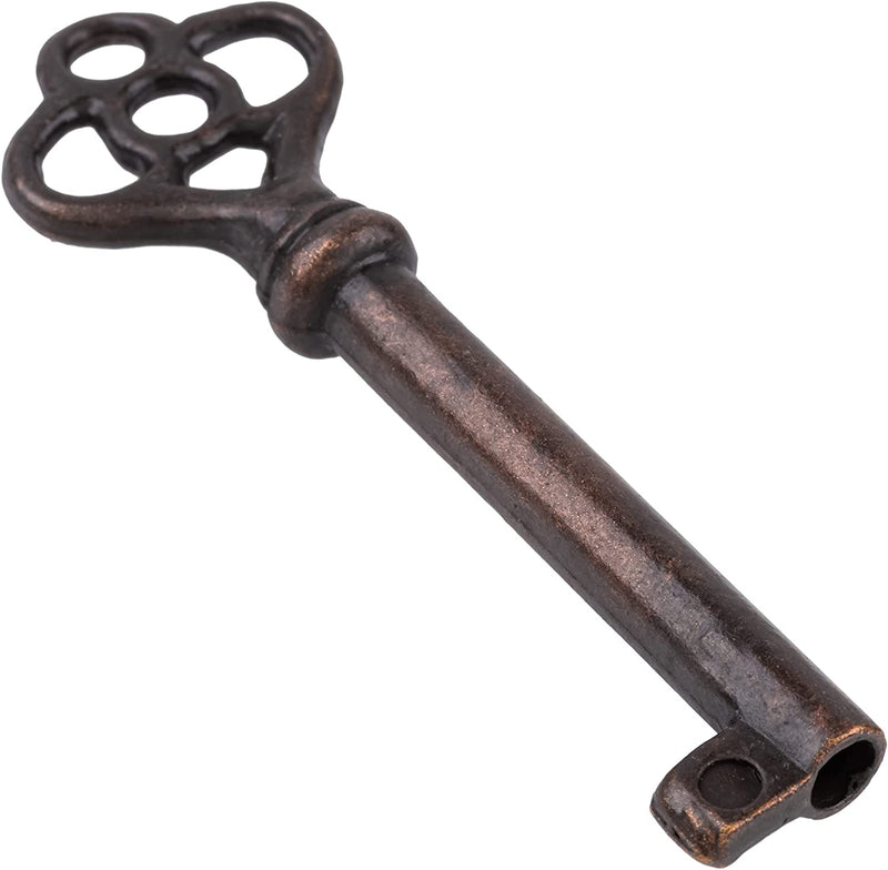 Hollow Barrel Antique Copper Plated Skeleton Key