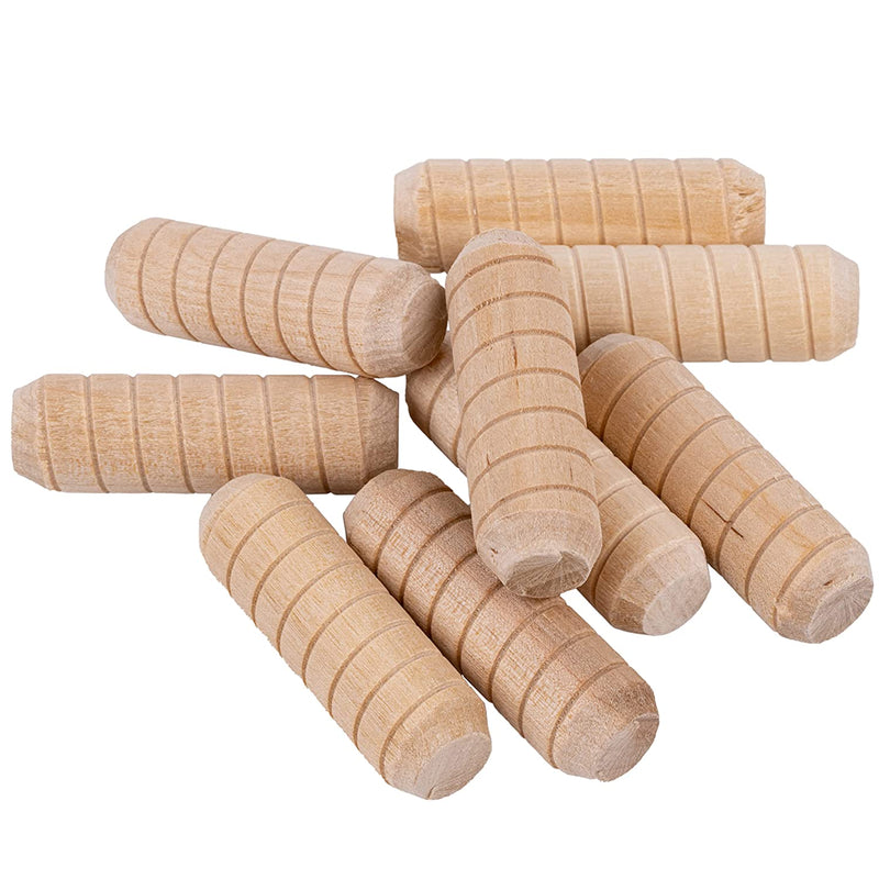 Spiral Grooved Hardwood Dowel Pins & Plugs | 5/8" X 2" | Pack of 50 Approx.