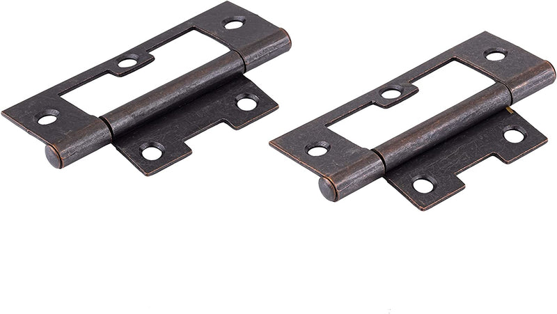 Antique Copper Finished Non-Mortise Hinge | 3" x 3/4" x 1-1/8"