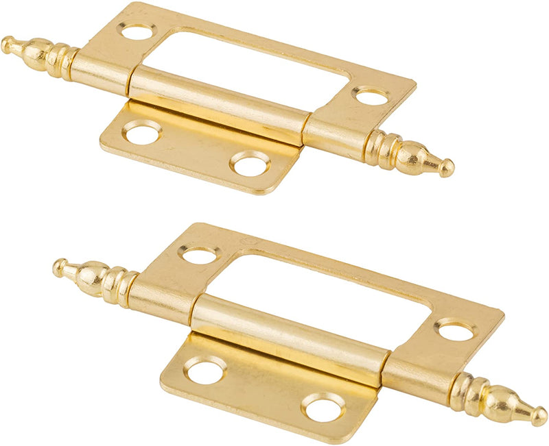 Non Mortise Brass Plated Hinge with Finals | 2" High x 7/8" Wide