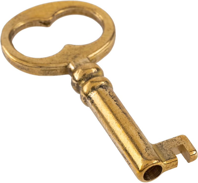 Small Solid Brass Skeleton Key