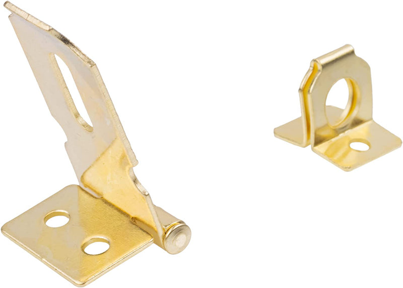 Polished Brass Finished Small Box or Trunk Hasp Set | 1-1/2" x 3/4"