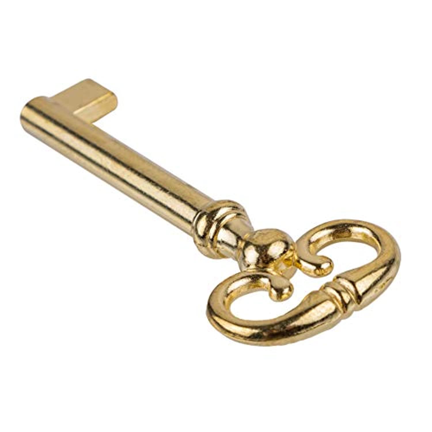 KYF-1 Solid Brass Fancy Skeleton Key Reproduction Hollow Barrel Key + Free  Bonus (Skeleton Key Badge)