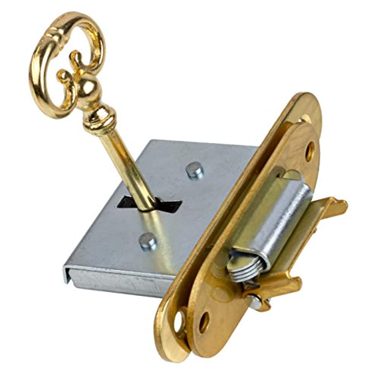 UNIQANTIQ Hardware Supply Full Mortise Lock with Skeleton Key UA-034-L
