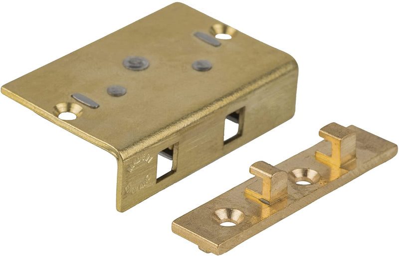 Small Brass Half Mortise Chest or Box Lock with Skeleton Key | Backset: 3/4"