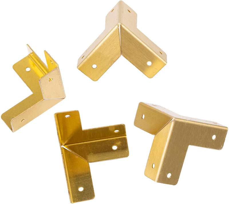 Solid Brass Box Corner Protector | Set of 4