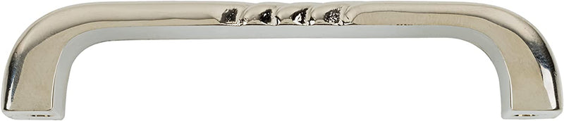 Art Deco Style Nickel Plated Drawer Pull | Cenetrs: 3-1/2"
