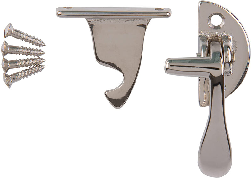 Right Hand Nickel Plated Offset Hoosier Cabinet Lever Latch