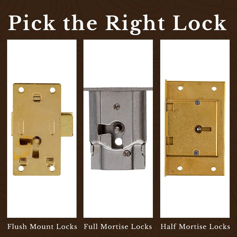 Large Heavy Steel Flush Mount Lock for Cabinet Door or Drawer