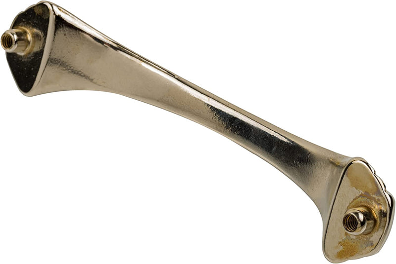 Large Art Deco Nickel Plated Drawer Pull | Centers: 4-1/2"