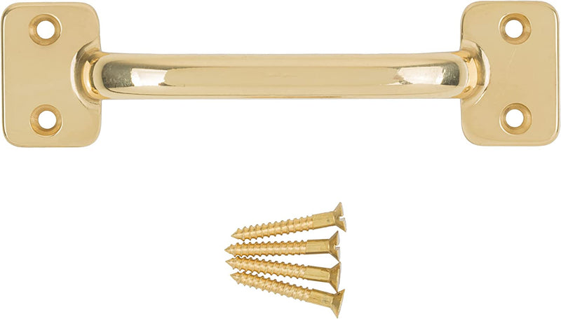 Heavy Duty Laquered Brass Sash Lift or Drawer Pull | Centers: 4"