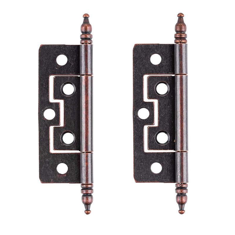 Antique Copper Finished Non-Mortise Hinge with Finals | 2-1/2" High  x 3/4" Wide